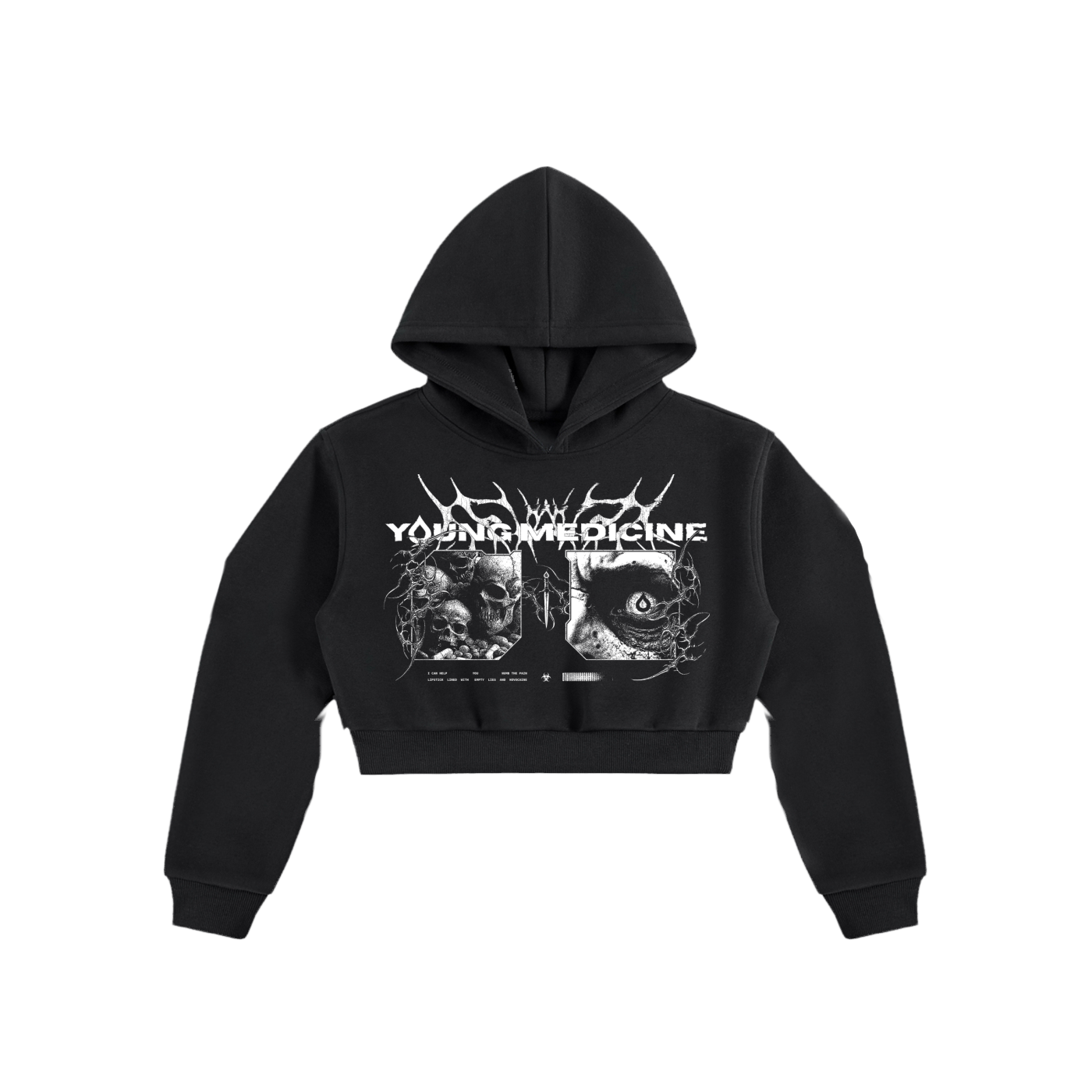 Haunted: Cropped Hoodie