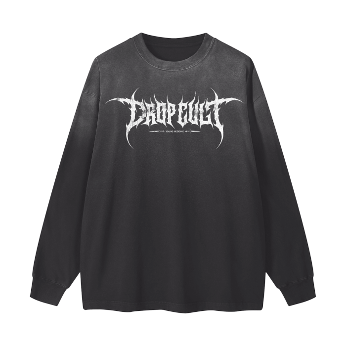 DropCult - Gradient Washed Long Sleeve Tee