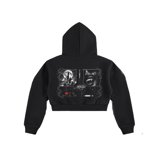 Haunted: Cropped Hoodie