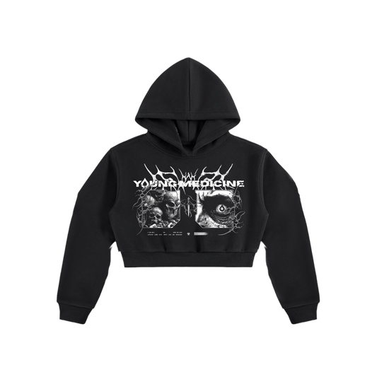 Haunted: Cropped Hoodie
